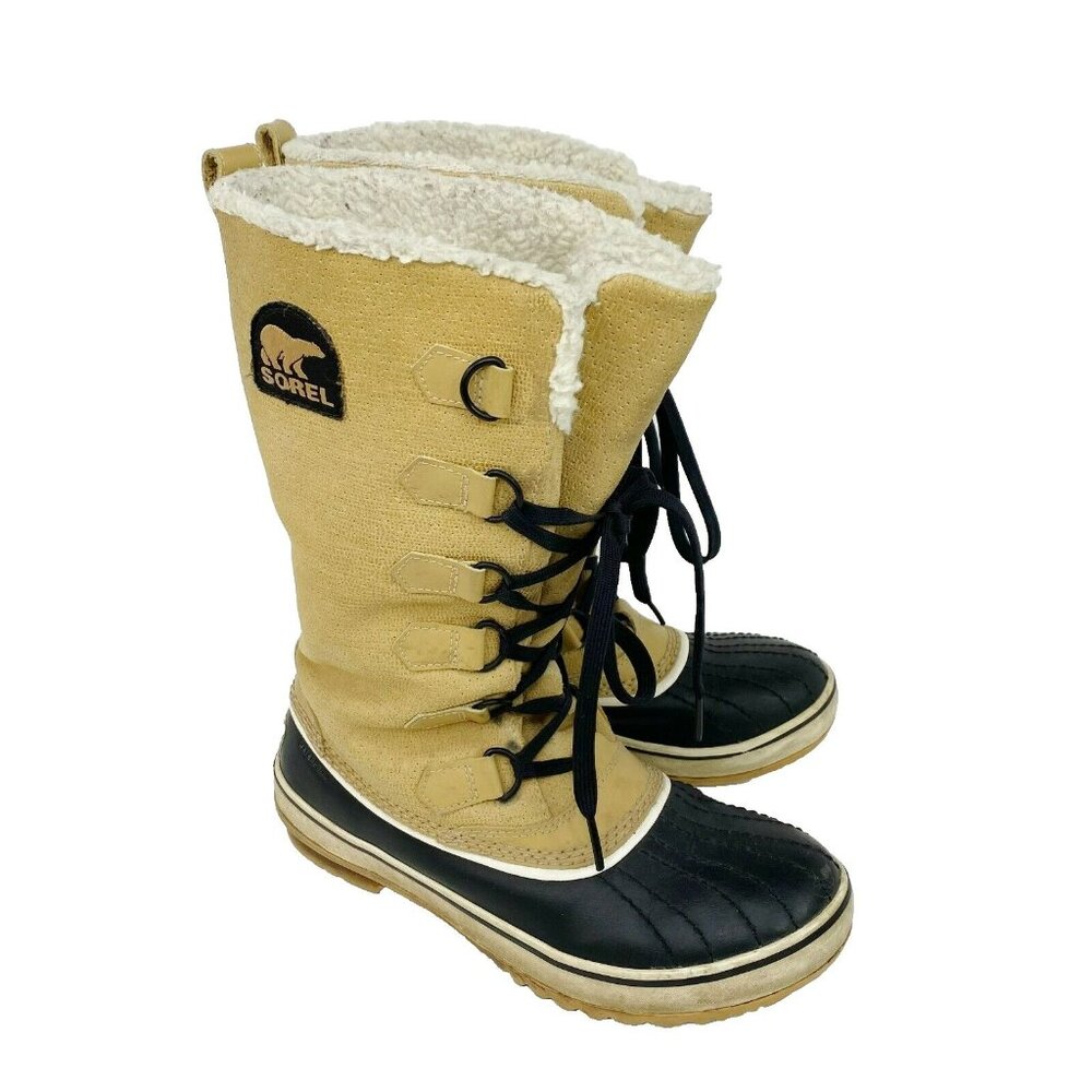 Sorel Boots Tivoli Womens US Size 6 Tan Waterproof Winter Snow NL1907-051